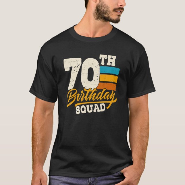 T-shirt 70E Anniversaire Du Groupe Squad - 70 Ans Vieux An (Devant)