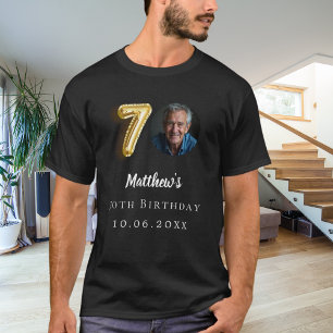 T-shirt 70e anniversaire en or noir photo