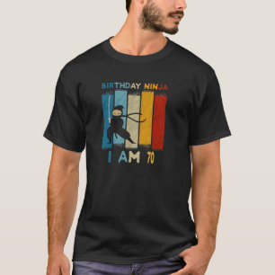 T-shirt 70e anniversaire Garçon Ninja Lover 70 ans Amusant
