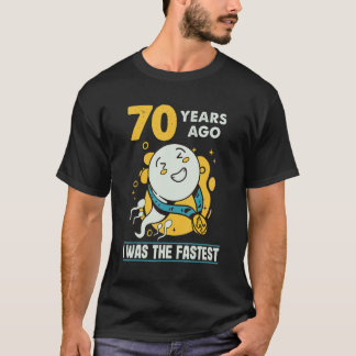 T-shirt 70e Anniversaire Hommes Humour Il Y A 70 Ans J'Éta