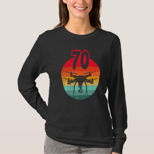 T-shirt 70e Anniversaire I Rétro Télécommande Drones Avec
