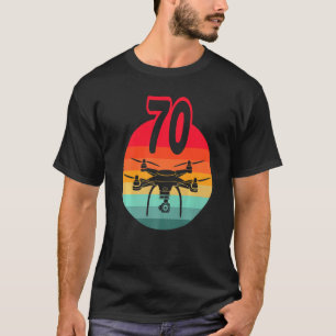 T-shirt 70e Anniversaire I Rétro Télécommande Drones Avec