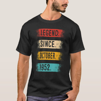 T-shirt 70e anniversaire Légende depuis octobre 1952 70 an