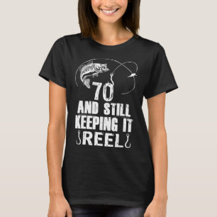 T-shirt 70e anniversaire Pêche 70 ans vieux pêcheur Cadeau