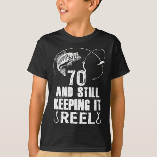 T-shirt 70e anniversaire Pêche 70 ans vieux pêcheur Cadeau