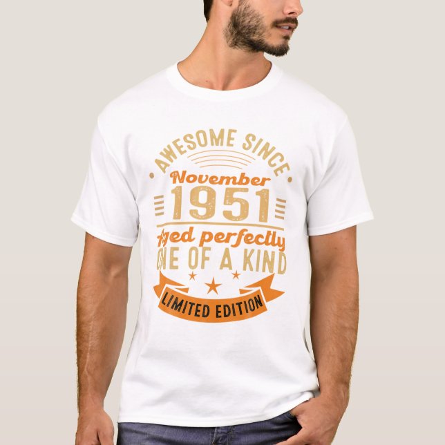 T-shirt 70E Anniversaire Pour Hommes (Devant)