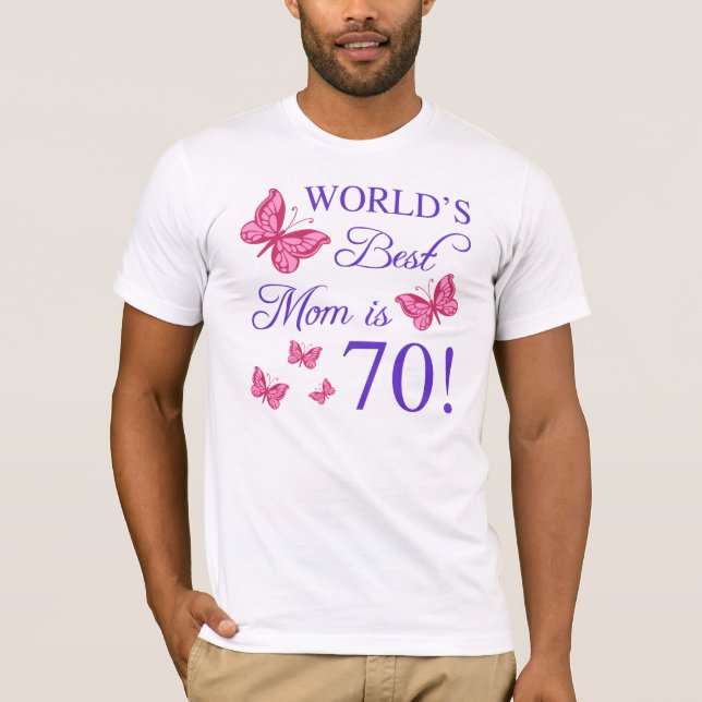 T-shirt 70e anniversaire pour maman (Devant)