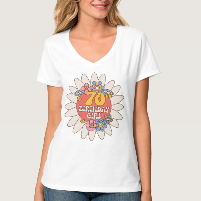 T-shirt 70e Anniversaire Rétro 60s Anniversaire Chemise (Devant)