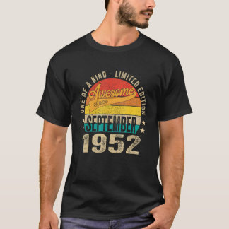 T-shirt 70e anniversaire stupéfiant depuis septembre 1952 