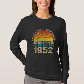 T-shirt 70e anniversaire stupéfiant depuis septembre 1952 