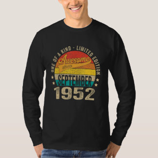 T-shirt 70e anniversaire stupéfiant depuis septembre 1952 