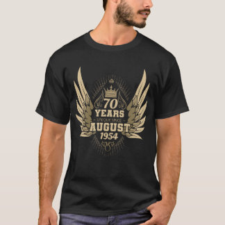 T-shirt 70e anniversaire unique depuis août 1954
