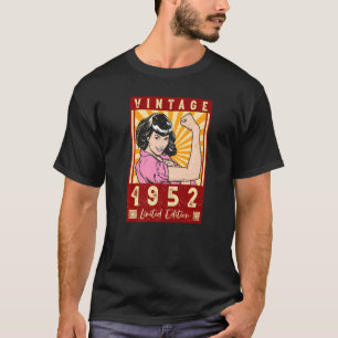T-shirt 70e anniversaire vintage 1952 70 ans femmes