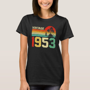 T-shirt 70e anniversaire Vintage 1953 Hommes rétro Femmes 