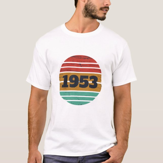 T-shirt 70e anniversaire vintage personnalisé (Devant)