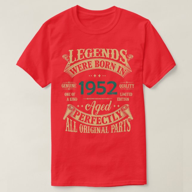 T-shirt 70e Birthday Vintage Legends Born (Design devant)
