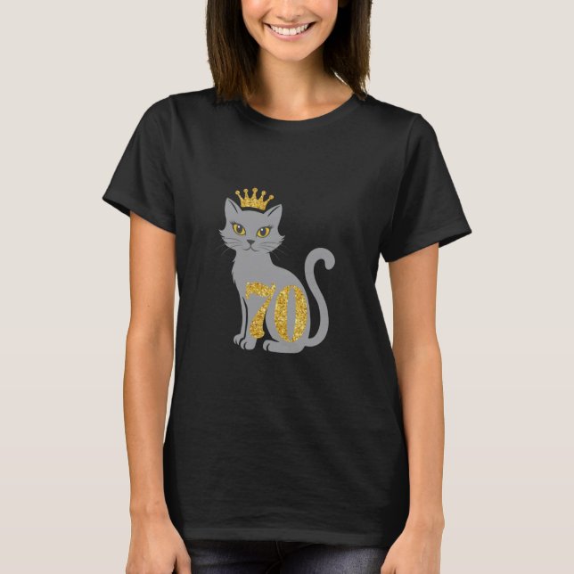 T-shirt 70e Chemise d'anniversaire pour Amoureux des chats (Devant)