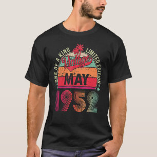 T-shirt 70ème anniversaire vintage stupéfiant depuis mai 1