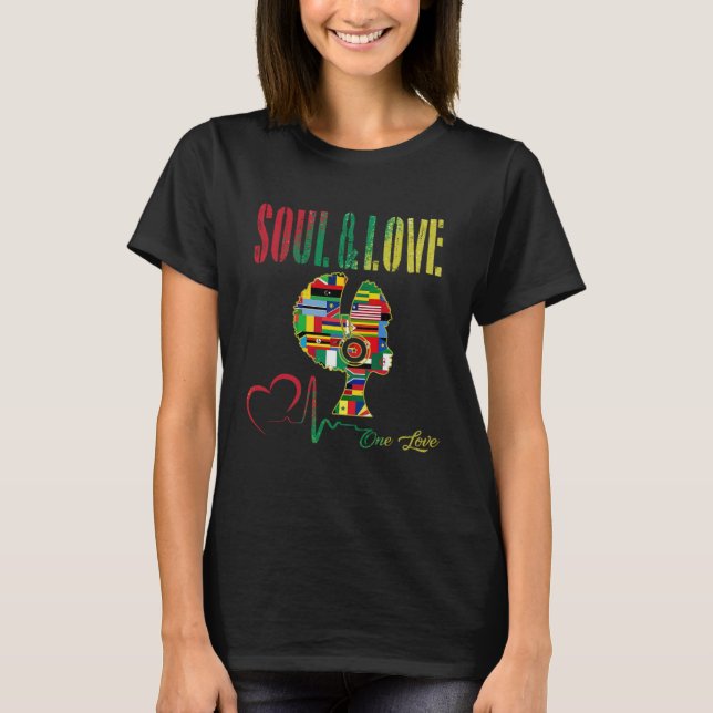 T-shirt 70s Funk Afro Soul Boogie Dance Love Train Funky P (Devant)