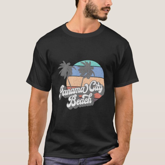 T-shirt 70'S Panama City Beach Florida Surfing (Devant)