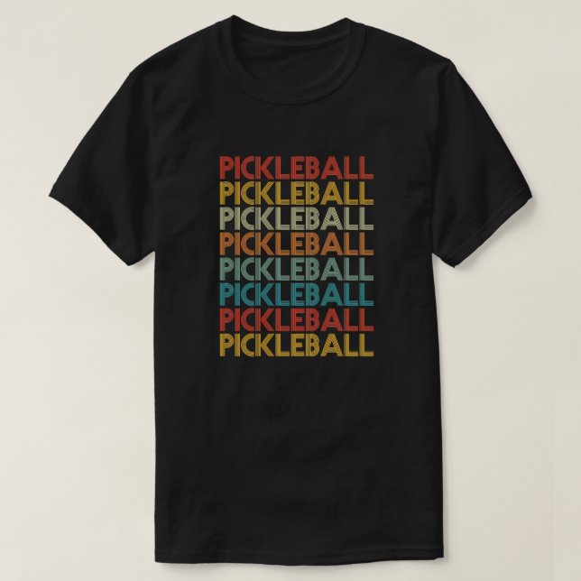 T-shirt 70s Retro Pickleball Paddleball Sports Mom Dad (Design devant)