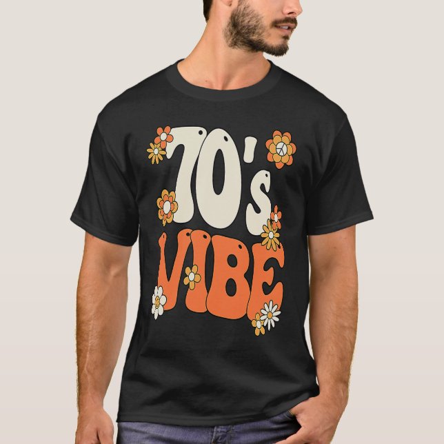 T-shirt 70's Vibe Costume 70s Party Outfit Groovy Hippie P (Devant)