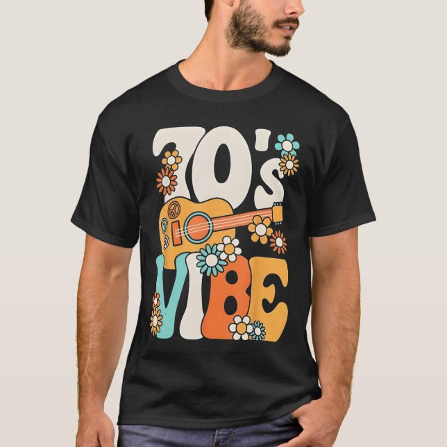T-shirt 70s Vibe Funny 70s Retro Party Boho Hippie Peace S (Devant)
