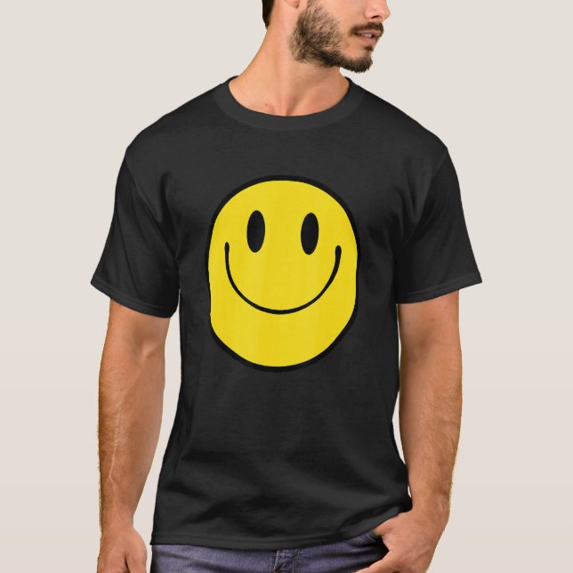 T-shirt 70s Yellow Smile Face  Cute Happy Peace Happy Face (Devant)