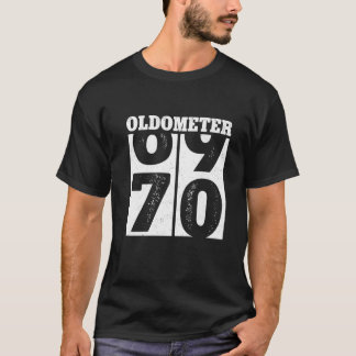T-shirt 70Th Birthday Gifts Oldometer 69-70 Men Women Funn