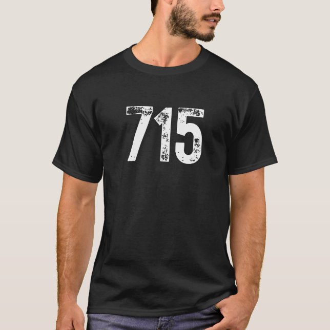 T-shirt 715 Area Code Eau Claire WI Mobile Telephone Area  (Devant)