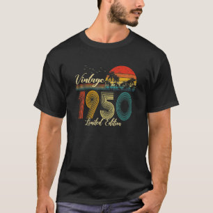 T-shirt 71 Anniversaire Vintage 1950 Thème Classique