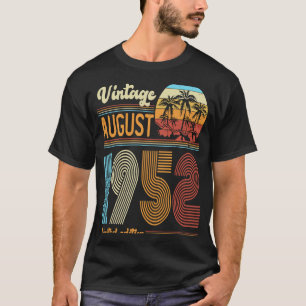 T-shirt 71 Anniversaire Vintage Août 1952 Femmes M