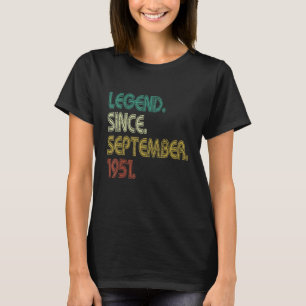 T-shirt 71 Ans 71e Anniversaire Légende depuis septembre