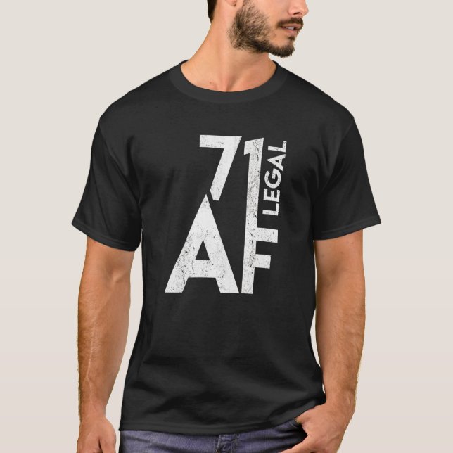 T-shirt 71 Juridique AF Anniversaire 71E Anniversaire Amus (Devant)