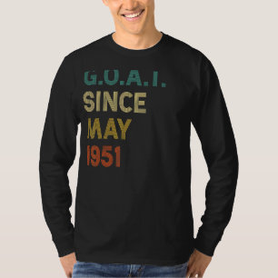 T-shirt 71e anniversaire Chèvre âgée de 71 ans depuis mai 