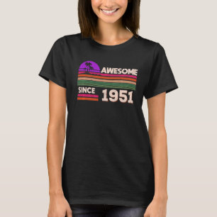 T-shirt 71e anniversaire Hommes Femmes stupéfiant depuis 1