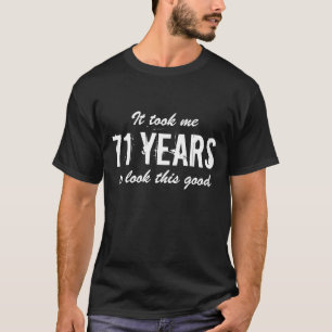T-shirt 71e anniversaire pour hommes   Age personn