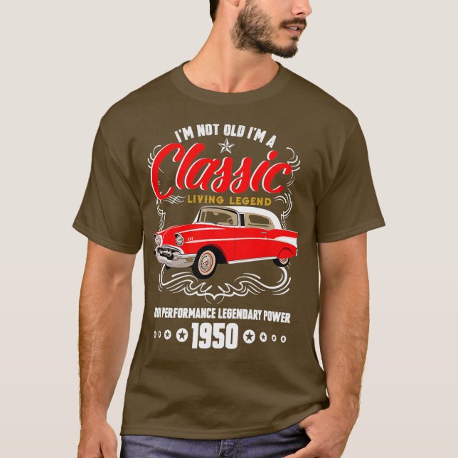 T-shirt 71e anniversaire tenue grand-père papa 1950 cadeau (Devant)