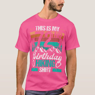 T-shirt 72 Anniversaire De Randonnée Homme Mountain Climb