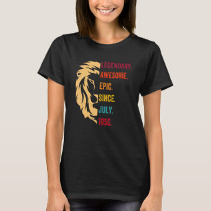 T-shirt 72 ans de légende depuis juillet 1950 72e annivers
