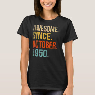 T-shirt 72e anniversaire 72 ans stupéfiant depuis le 1er o