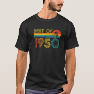 T-shirt 72E Anniversaire Cadeaux Meilleur De 1950 Hommes E