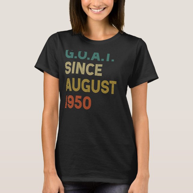 T-shirt 72e anniversaire Chèvre âgée de 72 ans depuis août (Devant)