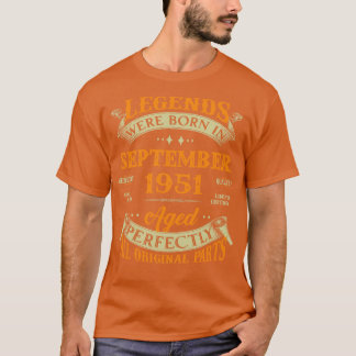 T-shirt 72e Anniversaire Légendes Cadeaux Né En Septembre