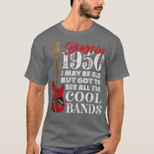 T-shirt 72e anniversaireNé en 1950 I Guitare électrique I