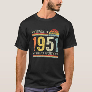 T-shirt 72e B Jour Cadeaux Vintage 1951 Édition limitée 72