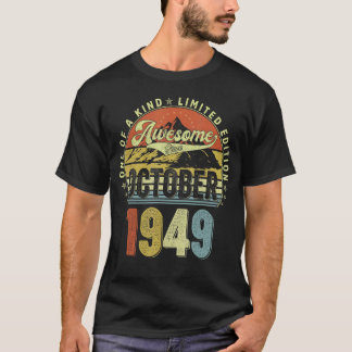 T-shirt 73 ans Awesome depuis octobre 1949 73e anniversair