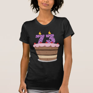 T-shirt 73 ans sur le gâteau d'anniversaire