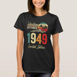 T-shirt 73 ans Vintage octobre 1949 73e anniversaire