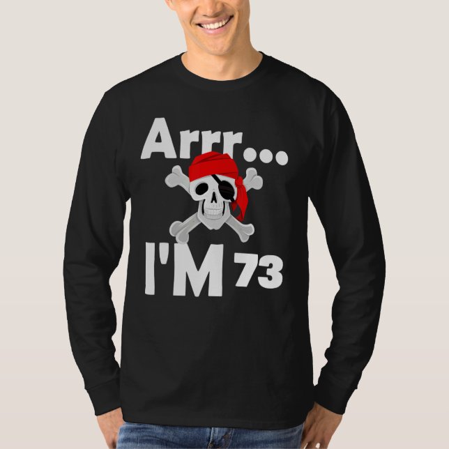 T-shirt 73e anniversaire Pirate Skull 73 ans Anniversaire (Devant)